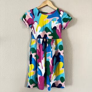Mini Boden Multi Color abstract paint print dress